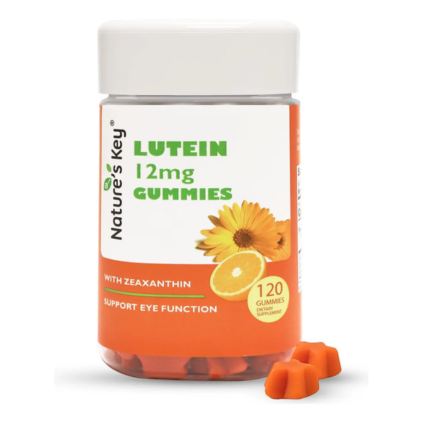 Gomitas De Luteina 12 Mg Con Zeaxantina Y Vitamina A Sabor Naranja 120 Unidades