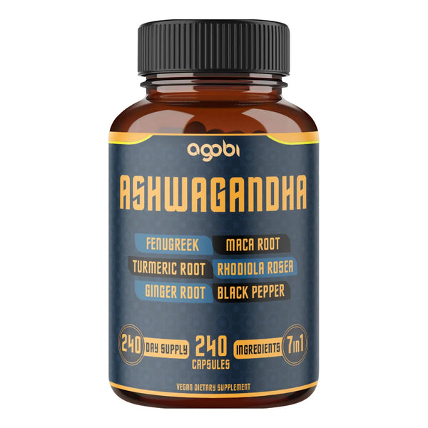 Cápsulas De Ashwagandha 7 En 1 8050 Mg Con Fenogreco Maca Cúrcuma Suplemento Energía Y Bienestar