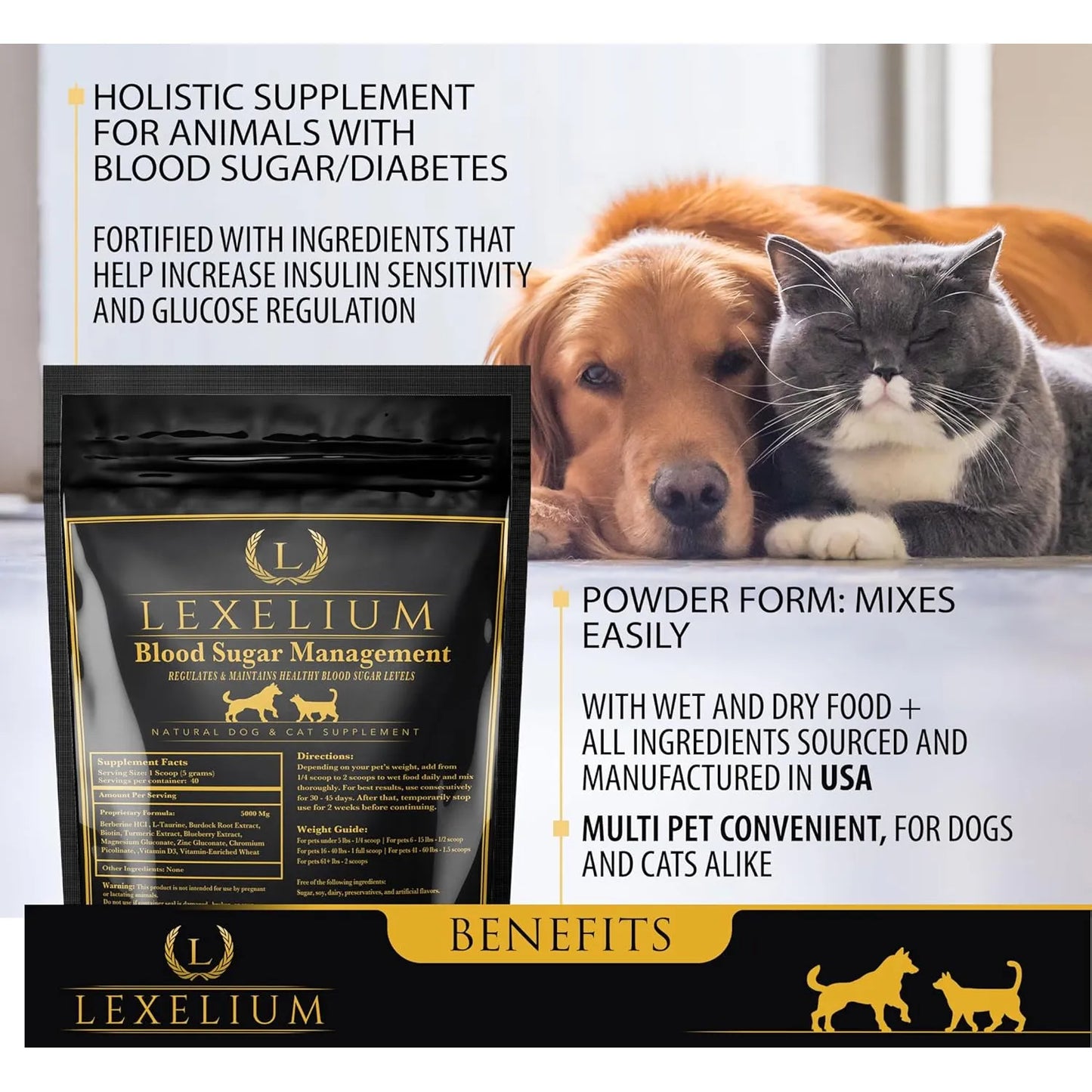Suplemento En Polvo Para Diabetes En Perros Y Gatos Formula Veterinaria