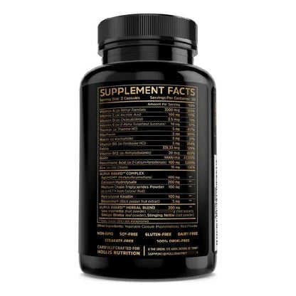 Alpha Beard Growth Vitamins Biotina 10000mcg Suplemento Crecimiento Barba 60 Capsulas