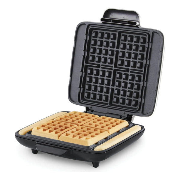 Dash Dnmwm455sl Máquina Para Hacer Gofres Belgas De Lujo Sin Goteo 4 En 1 Antiadherente