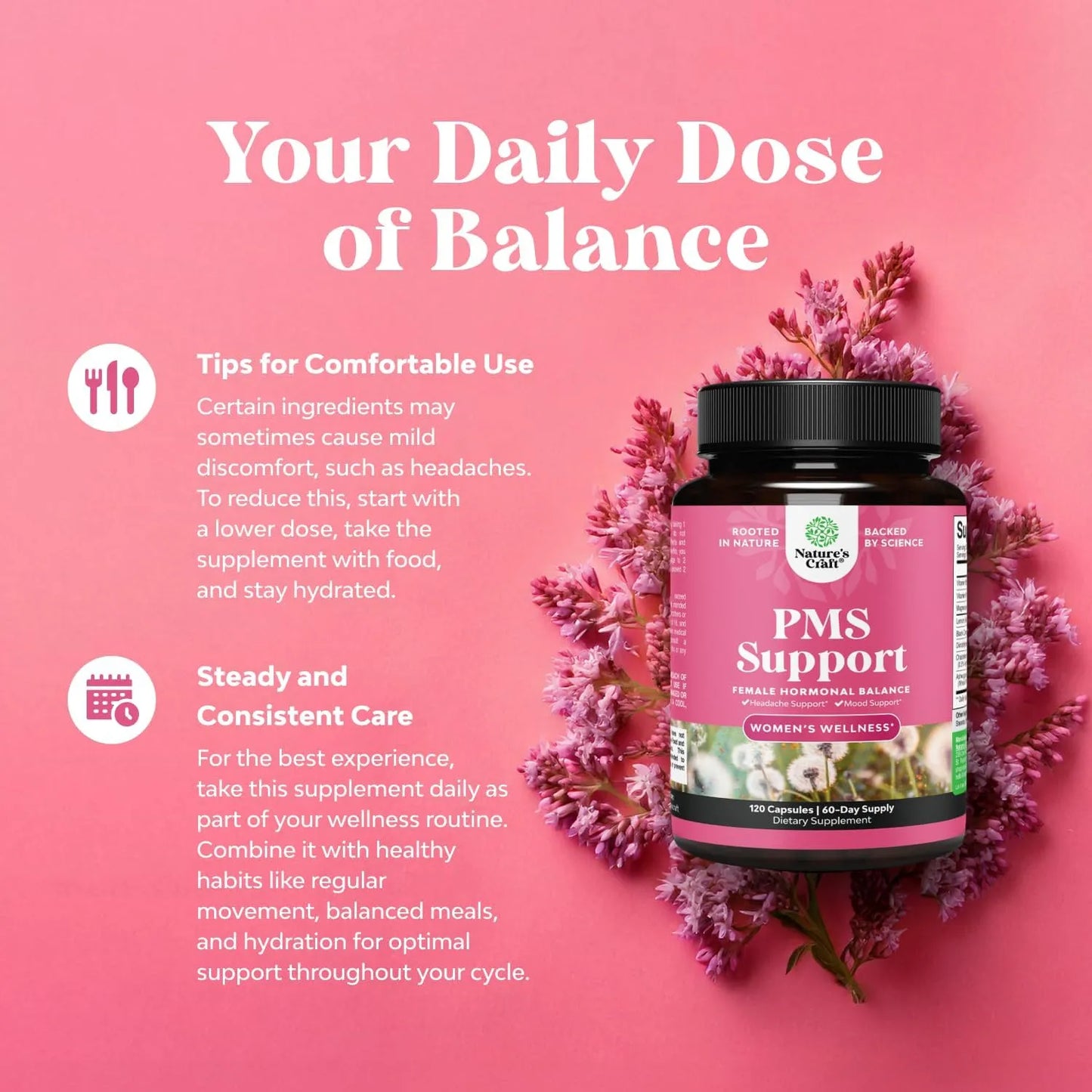 Suplemento Para Síndrome Premenstrual Alivia Calambres Equilibrio Hormonal Natural