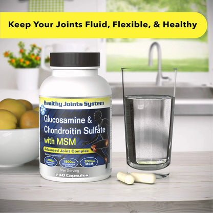 Healthy Joints System Glucosamina Condroitina MSM Suplemento Articulaciones 240 Tabletas