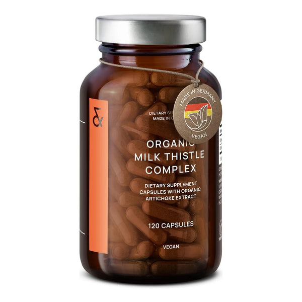 Complejo Orgánico Cardo Mariano Y Alcachofa 120 Cápsulas Soporte Hepático Y Desintoxicante Vegano