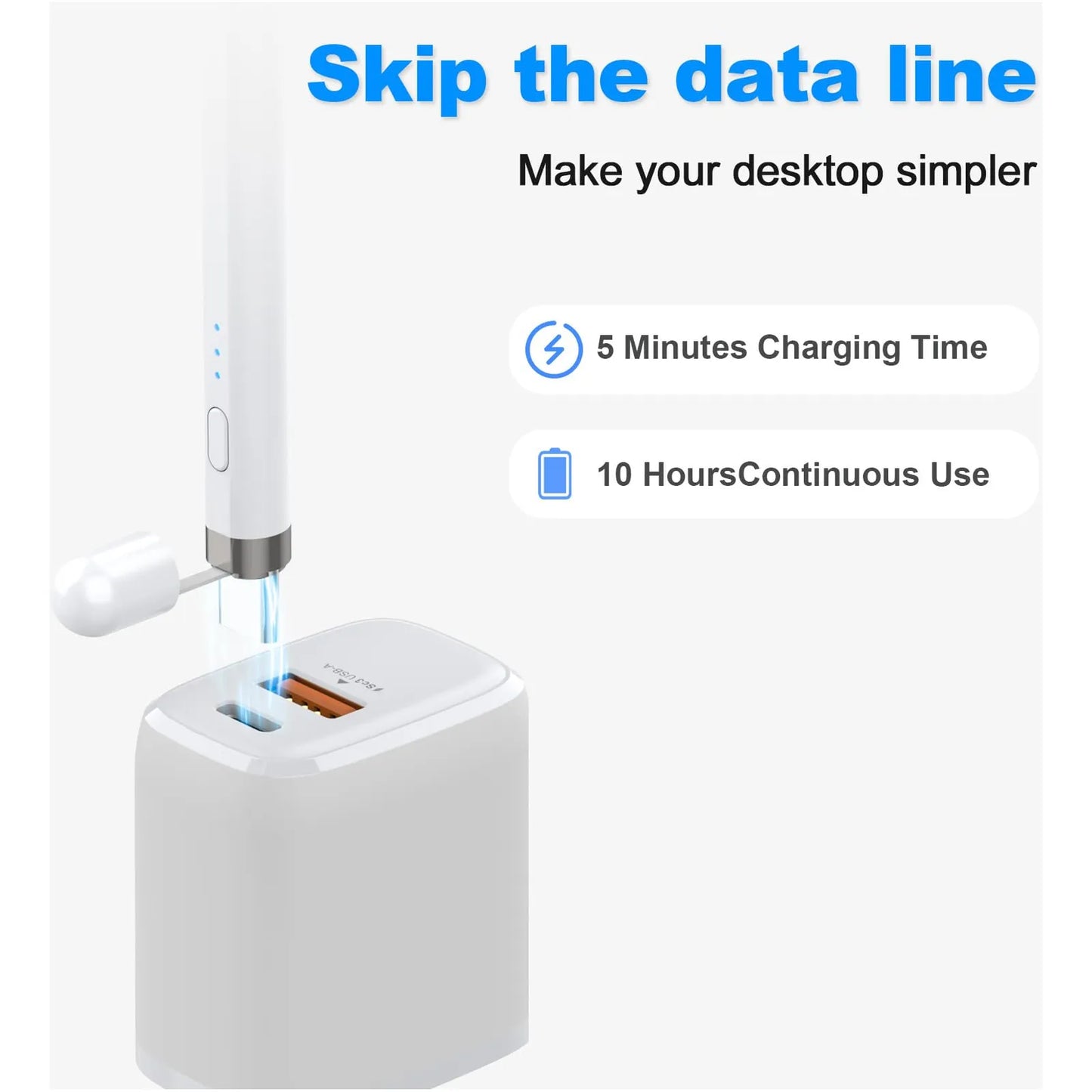 Lápiz Óptico USB-C Para iPad 2018-2025 Con Sensibilidad De Inclinación Y Rechazo De Palma