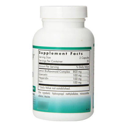 Quercetina Con Bioflavonoides Rutina Hesperidina 100 Capsulas Vegetarianas Inmunidad