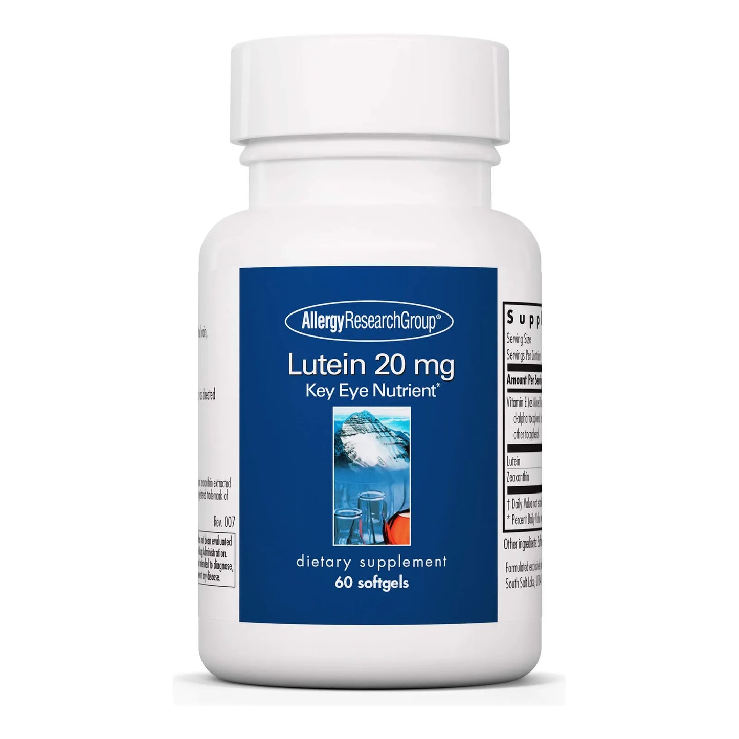 Luteína 20 Mg Protección Ocular Y Cerebral Contra Luz Azul 60 Cápsulas