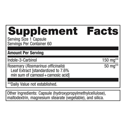 Meta I-3-C Capsulas 60 Unidades Extracto De Brócoli Para Equilibrio Hormonal