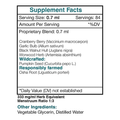 Extracto Tribal Sin Alcohol Gotas Hierbas Alta Potencia Tintura Parásitos Intestinales