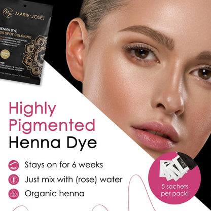 Juego De Tintes De Henna Profesional 50 Aplicaciones Color Duradero Natural