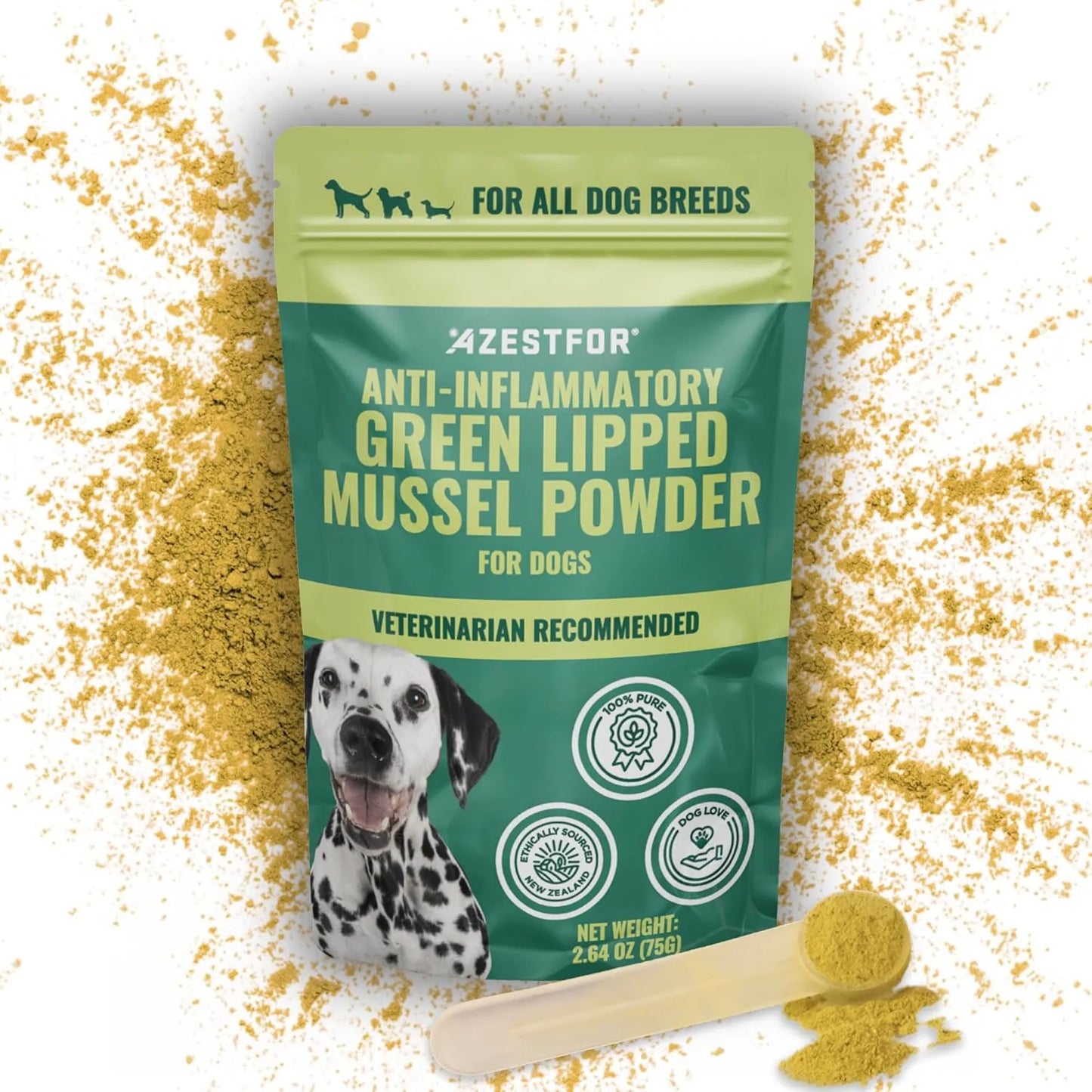 Mejillon De Labios Verdes Antiinflamatorio En Polvo Para Perros Alivia Dolor Articular