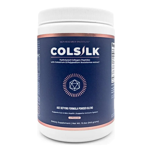 ColSilk Colageno En Polvo Con Calostro Y Polipodio Para Piel Cabello Uñas Y Articulaciones Sin Sabor