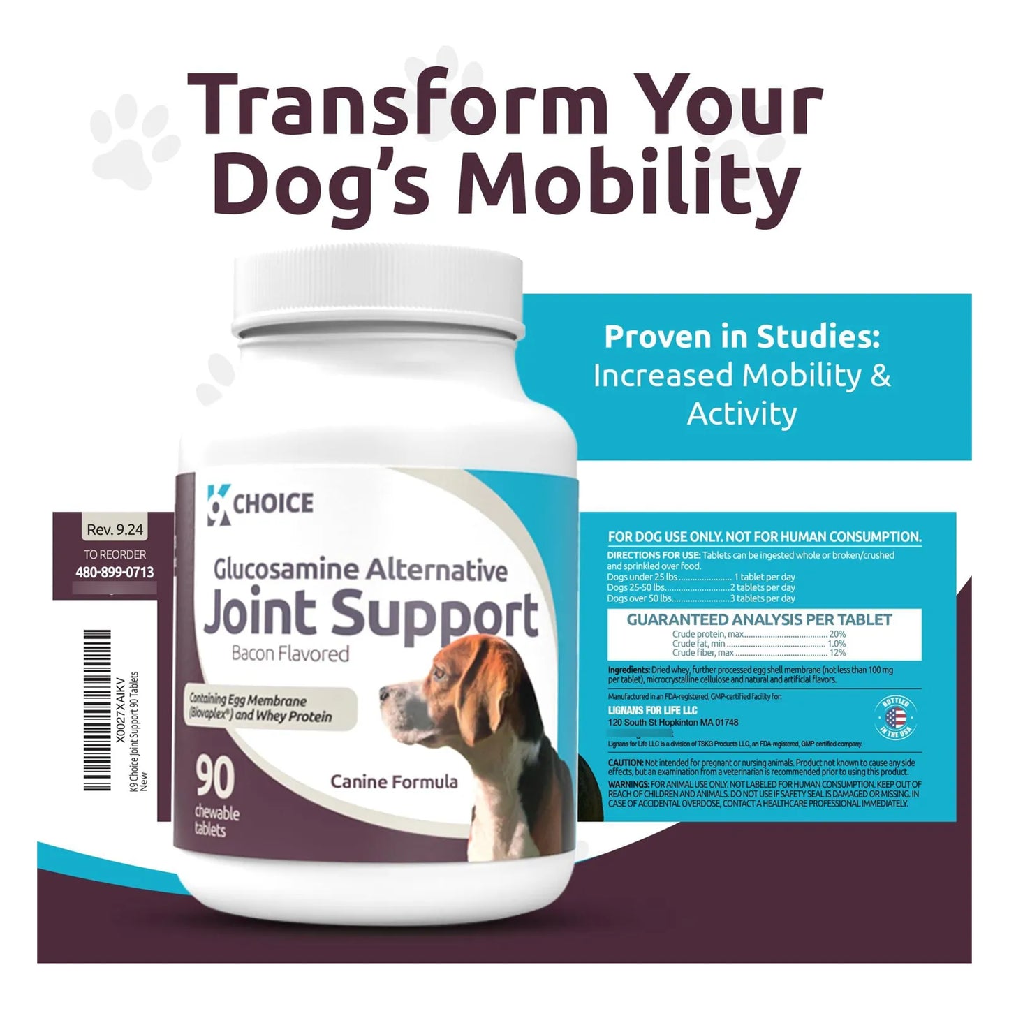 Soporte Articular Biovaplex Para Perros 90 Tabletas Masticables Salud Movilidad