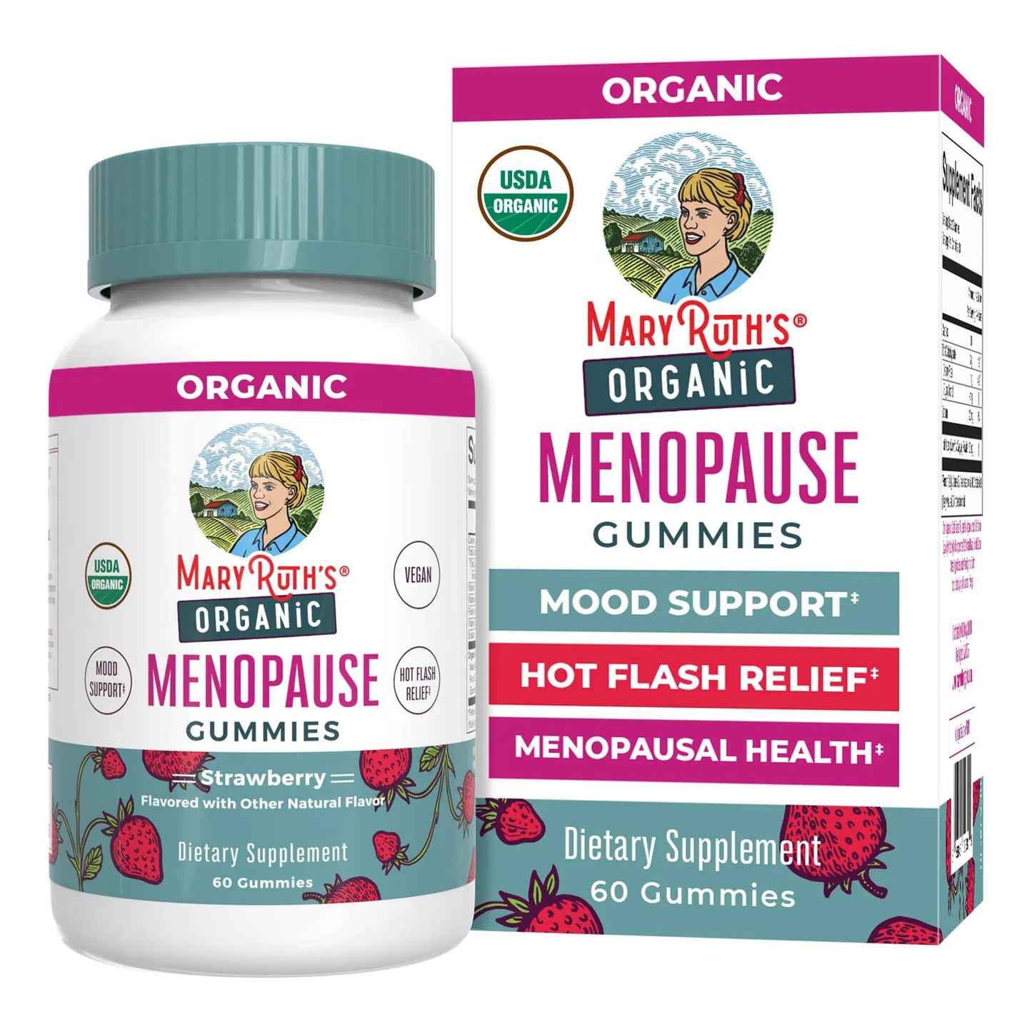 Gomitas Orgánicas MaryRuth Para Menopausia Alivio Sofocos y Ánimo