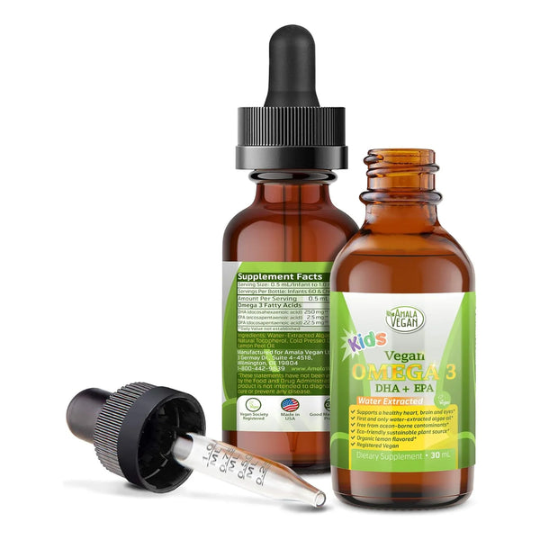 Aceite Omega 3 Limon Organico Niños Vegano DHA EPA Suplemento Liquido