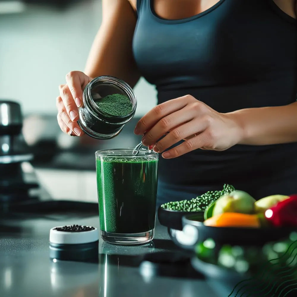 Polvo De Espirulina Orgánica 450g Natural Crudo Vegano Alto En Proteínas