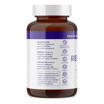 Cápsulas De Resveratrol 500 Mg Antienvejecimiento 60 Unidades Beauty Within
