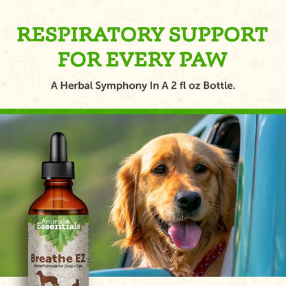 Breathe EZ Suplemento Respiratorio Para Perros Y Gatos Formula Herbal 2 Oz