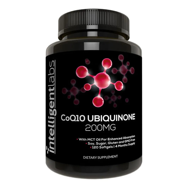 Coenzima Q10 200mg Cápsulas Blandas Con Aceite MCT Para Máxima Absorción 120 Cápsulas