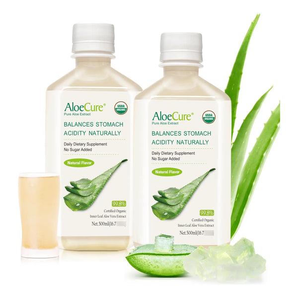 Jugo Organico De Aloe Vera USDA 330 Ml Digestión Saludable Y Sistema Inmunologico