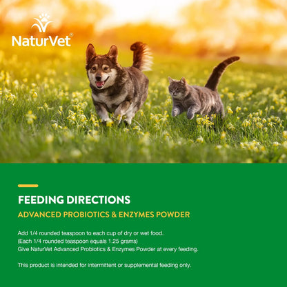 Probióticos Avanzados Enzimáticos Para Perros Y Gatos 4 Oz Salud Digestiva
