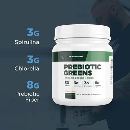 Prebiotic Greens Suplemento Superalimenticio Antioxidantes Espirulina Chlorella 30 Porciones