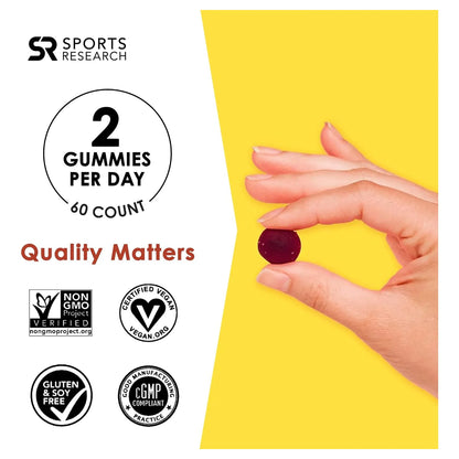 Vitamina D3 + K2 5000iu Gomitas Veganas Huesos Fuertes Salud Inmunológica