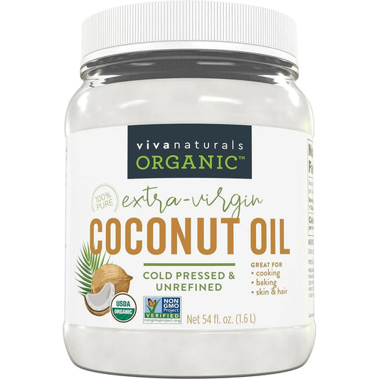 Aceite De Coco Extra Virgen Organico Prensado En Frio 1.6 Lb Sabor Fresco Y Multiusos