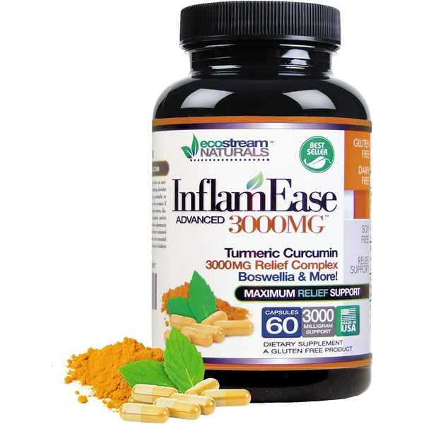 Capsulas InflamEase Alivio Inflamacion Diurno Nocturno 60 Vegano Sin Gluten