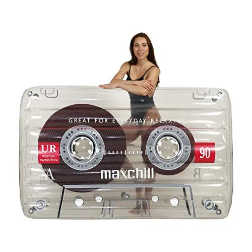 Flotador De Piscina Cinta Cassette Retro Loteli Divertido Y Resistente