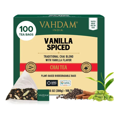 Té Chai Masala Con Especias Y Vainilla 100 Bolsitas Mezcla Premium