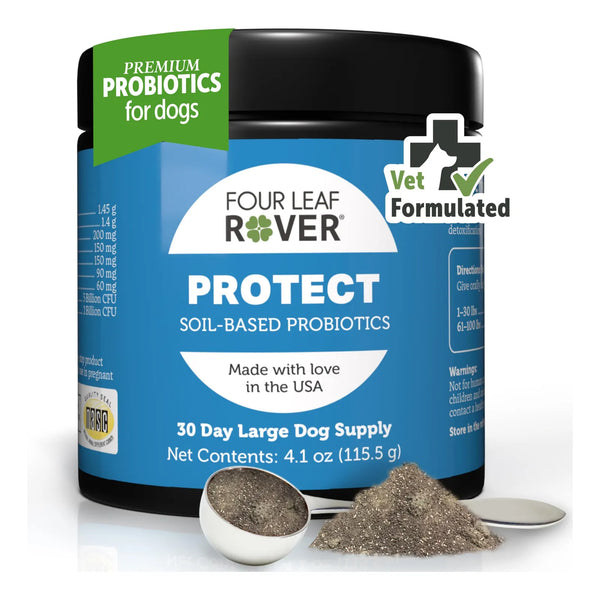 Probióticos Para Perros Con Prebióticos Antioxidantes Desintoxicación Salud Intestinal Four Leaf Rover Protect