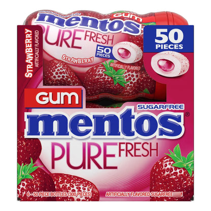 Mentos Pure Fresh Goma De Mascar Sin Azucar Con Xilitol Sabores Variados 6 Botellas