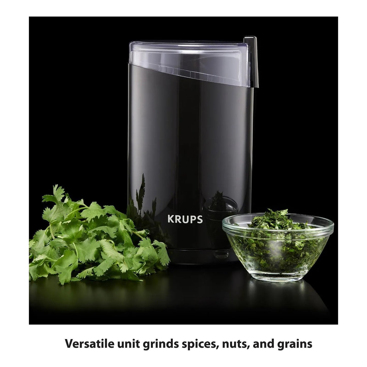 Molinillo Electrico Krups Para Cafe Y Especias Con Cuchillas De Acero Inoxidable