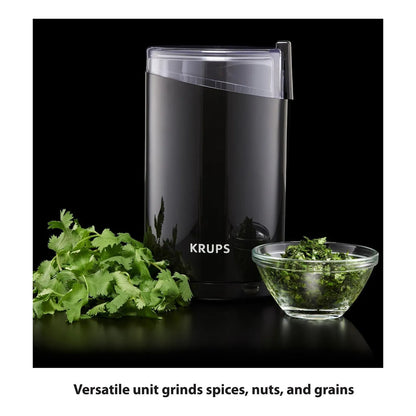 Molinillo Electrico Krups Para Cafe Y Especias Con Cuchillas De Acero Inoxidable