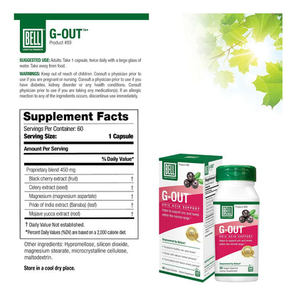 G Out Limpieza Acido Urico Hierbas Gota Equilibrio Niveles Salud Articulaciones