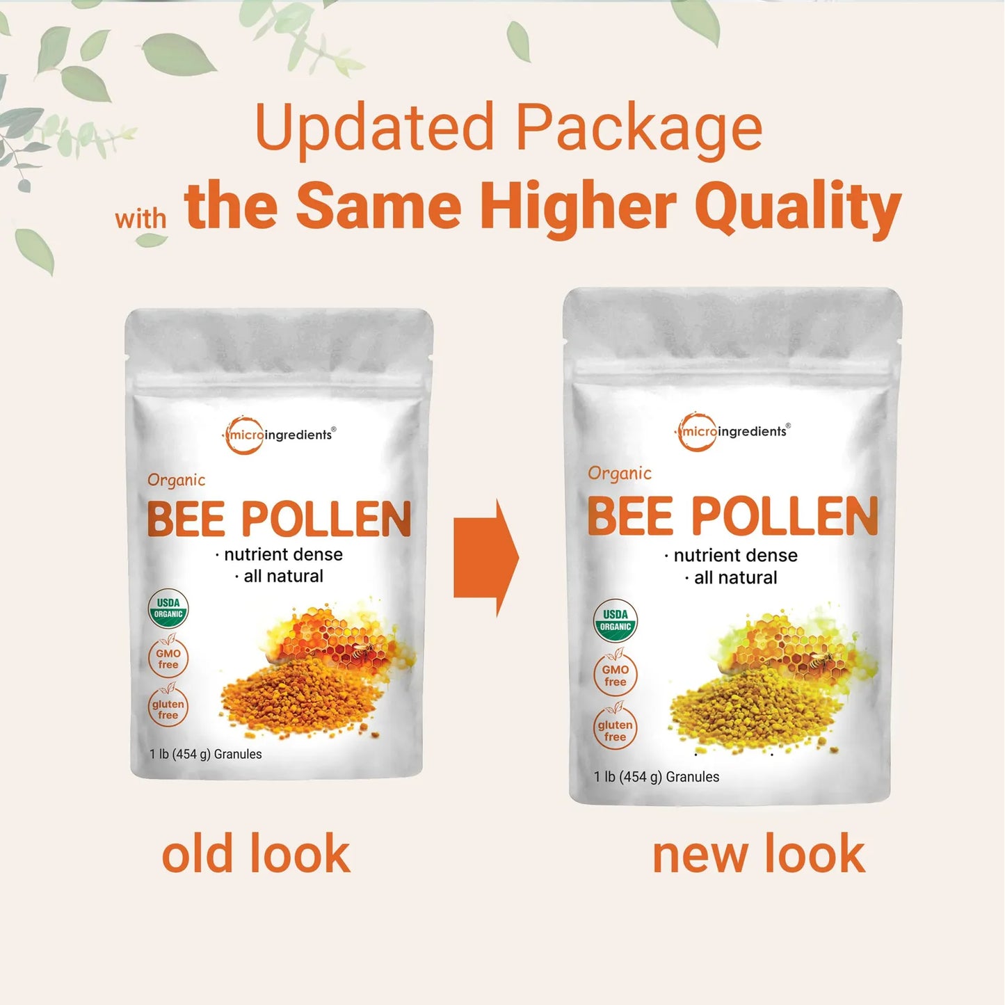 Gránulos De Polen De Abeja Orgánico 450g Superalimento Natural Rico En Vitaminas