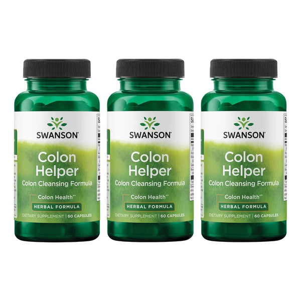 Swanson Colon Helper Suplemento Digestivo 60 Capsulas Con Vervaina Y Sello Dorado