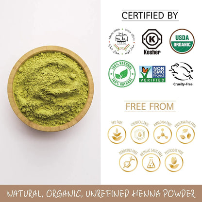 Tinte Capilar Organico Henna Oscura Suavidad Y Brillo 100 Natural