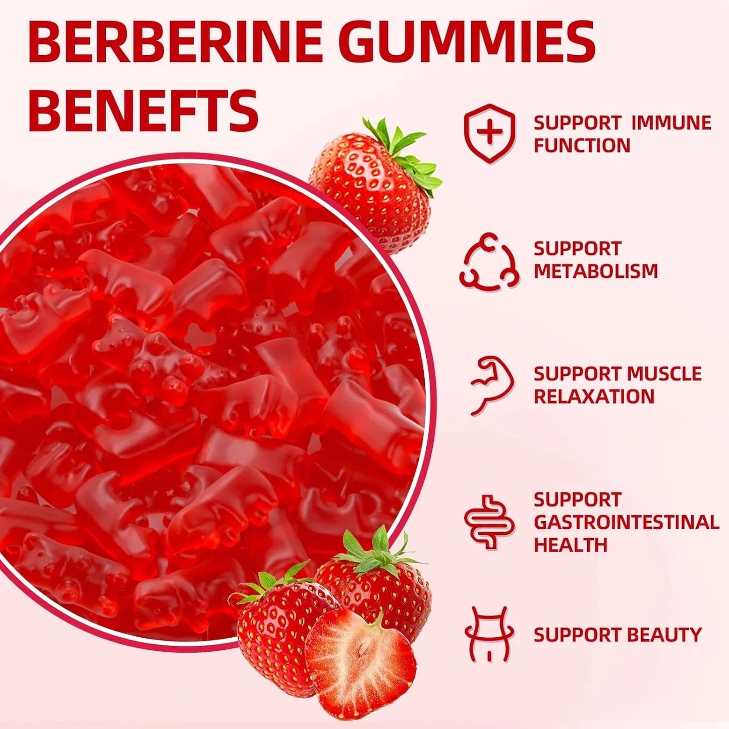 Gomitas De Berberina Canela De Ceilán 1500 Mg Alta Potencia Suplemento Inmunológico Y Metabólico