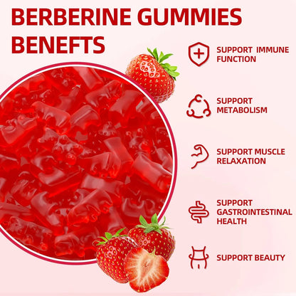 Gomitas De Berberina Canela De Ceilán 1500 Mg Alta Potencia Suplemento Inmunológico Y Metabólico