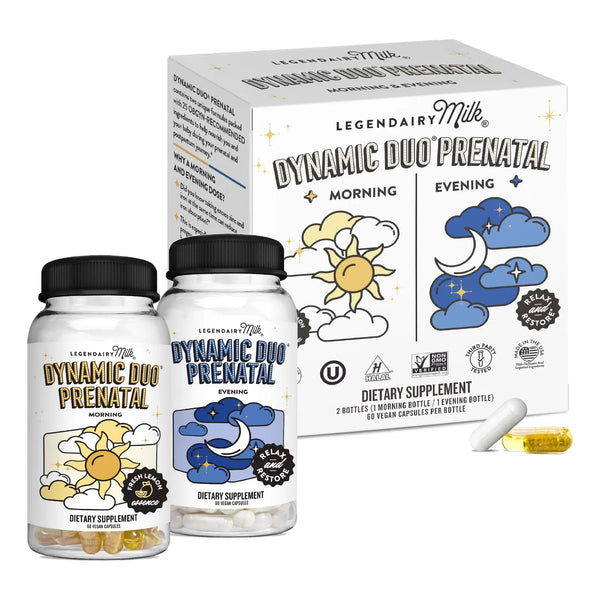 Dynamic Duo Vitaminas Prenatales 2 En 1 Con DHA Y Folato Metilado Para Mujeres Embarazadas
