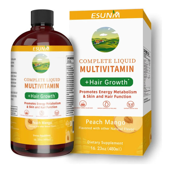Multivitaminico Liquido Completo Crecimiento Cabello Piel Radiante Energia