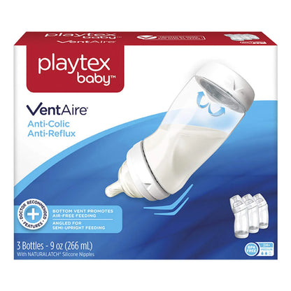 Paquete De 3 Biberones Playtex VentAire Anticolicos Libre De Bpa