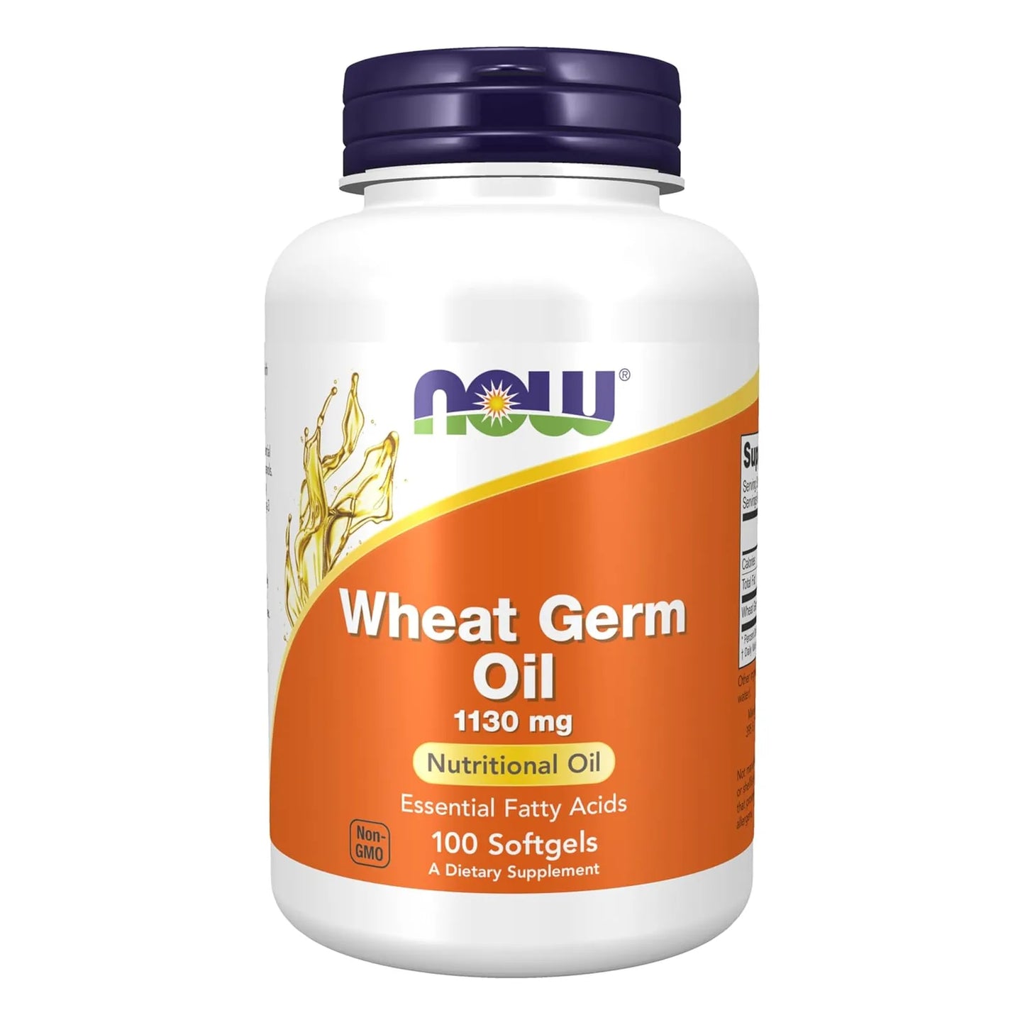 Aceite De Germen De Trigo 1130 Mg Con Acidos Grasos Esenciales NOW Suplementos 100 Capsulas Blandas