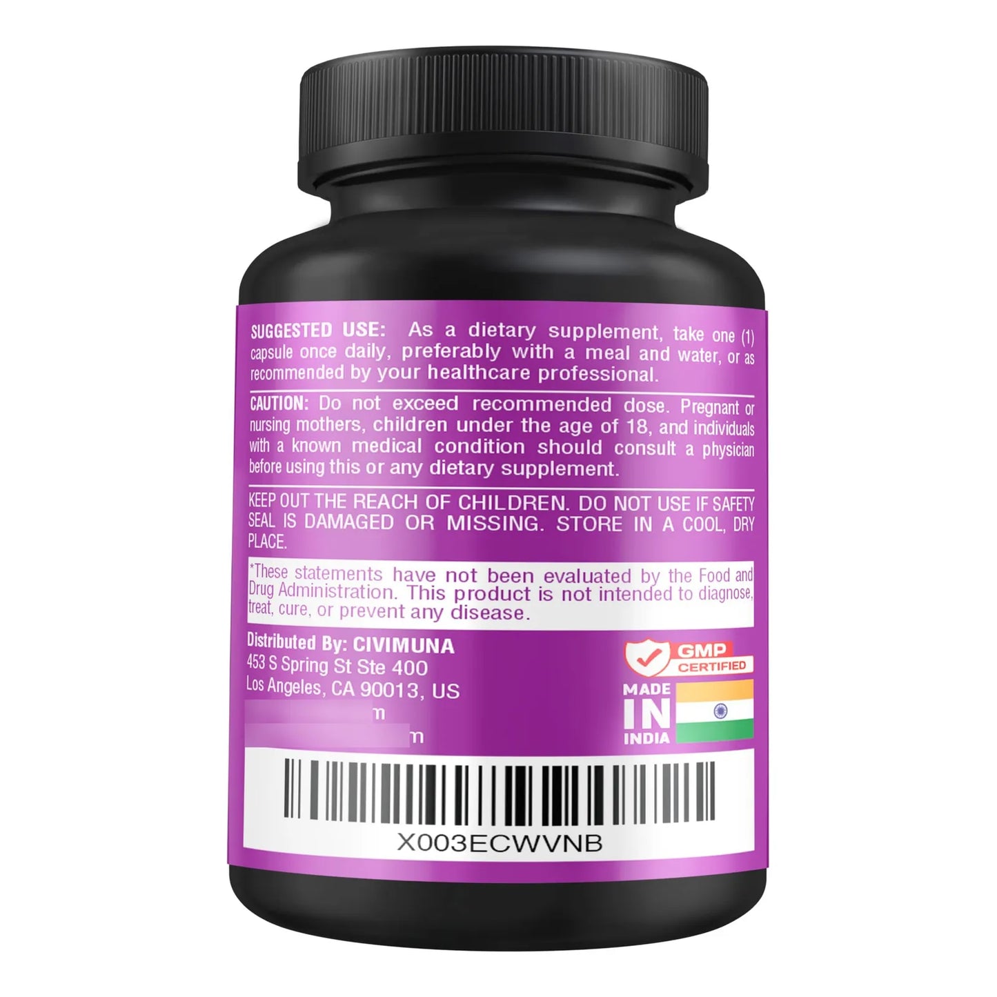 Cápsulas De Regaliz 6650 Mg Con Cúrcuma Y Jengibre Para 3 Meses