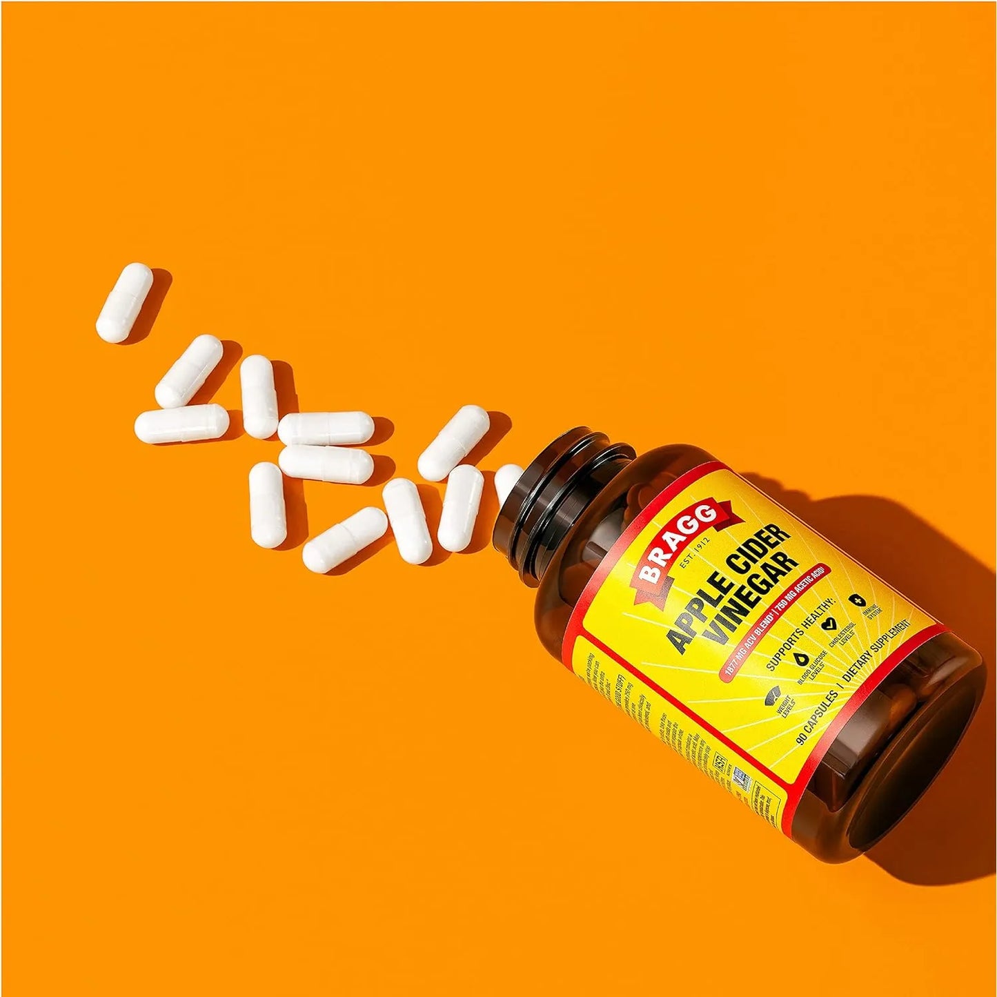 Cápsulas De Vinagre De Sidra De Manzana Bragg Con Vitamina D3 Y Zinc 750 Mg