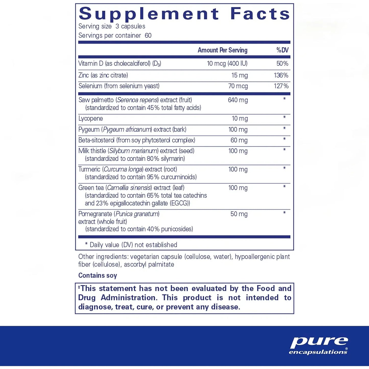 Pure Encapsulations SP Ultimate Suplemento Prostata 180 Capsulas