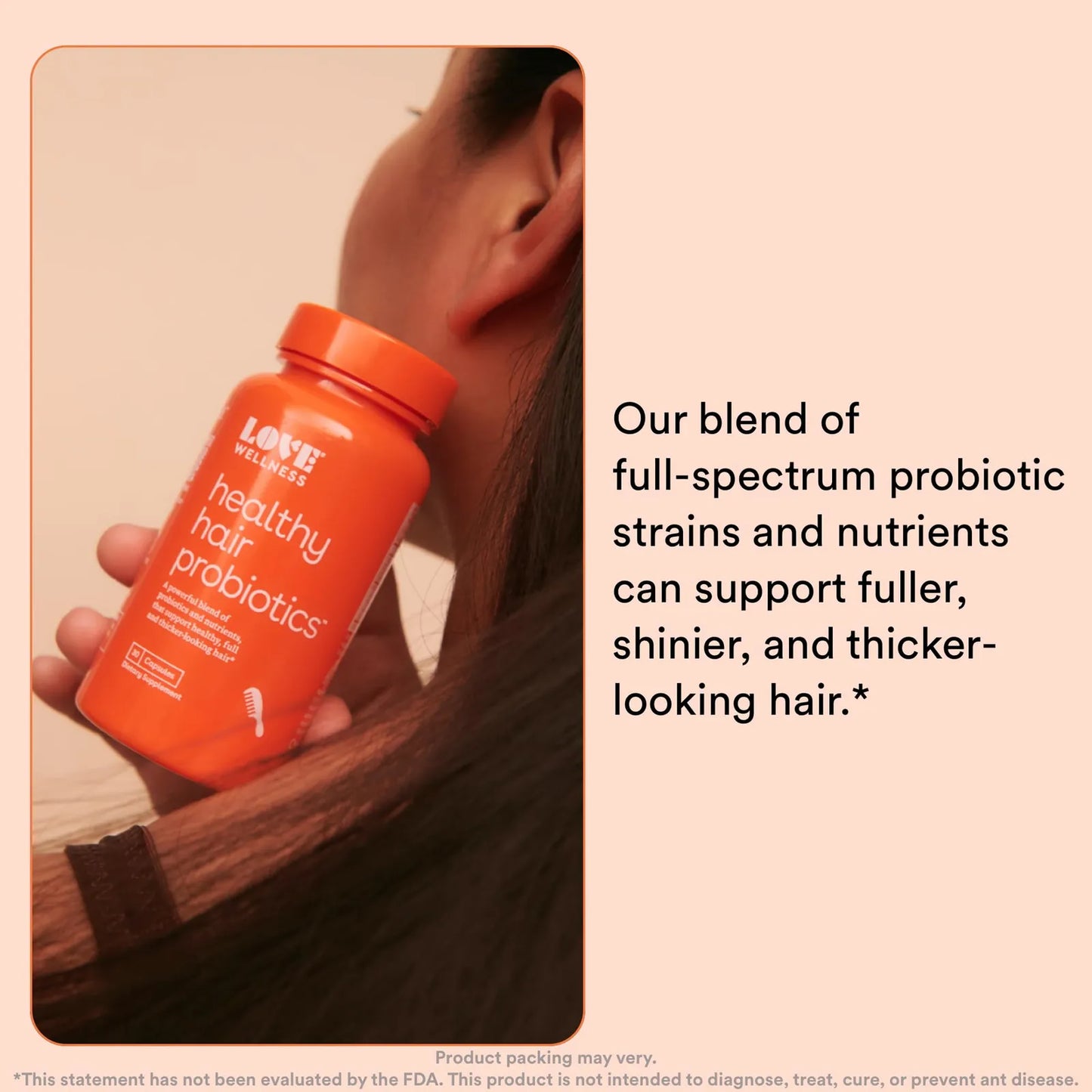 Probióticos Para Cabello Saludable 30 Cápsulas Crecimiento Cabello Grueso Y Brillante