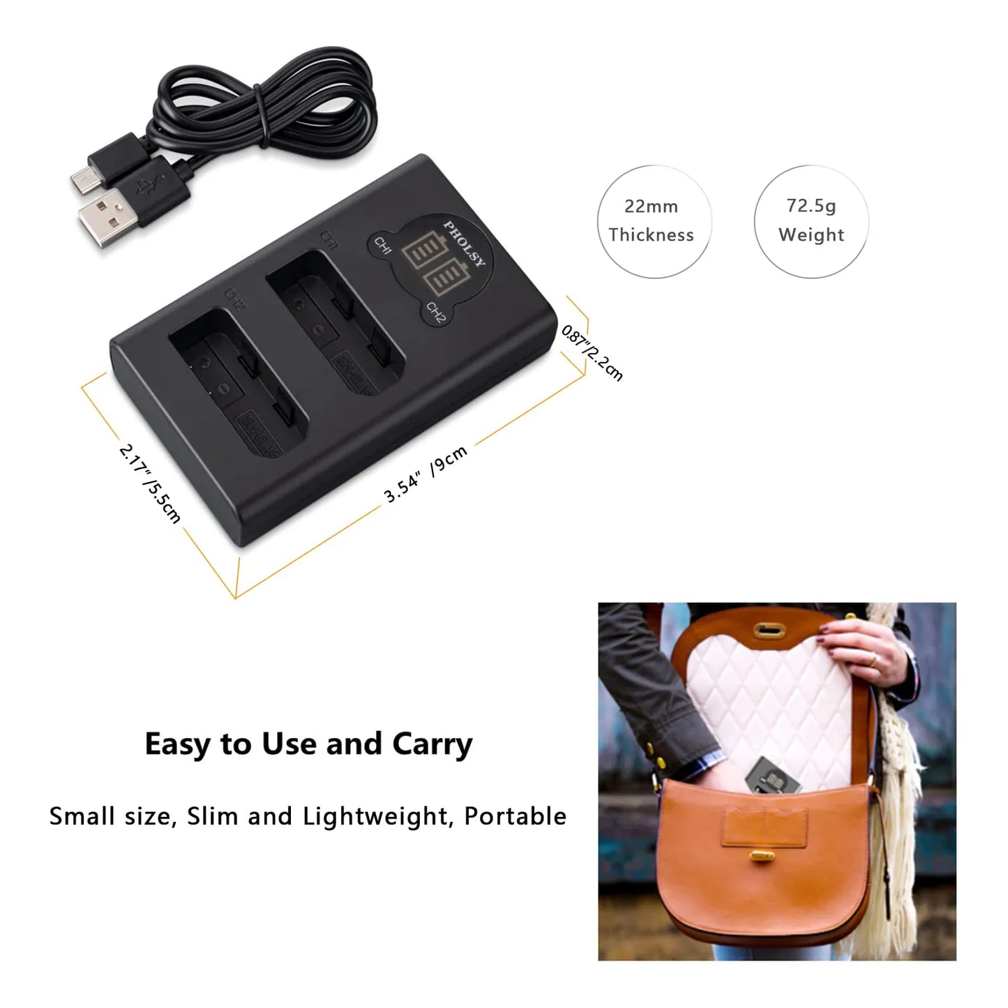 Cargador De Batería Con Pantalla LED Para Cámaras Canon LP-E6NH LP-E6N LP-E6 Carga Rápida Y Segura